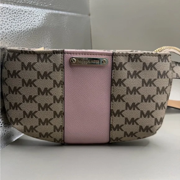 Michael Kors Brown And Pink Logo Belt Bag L/XL - Picture 2 of 9